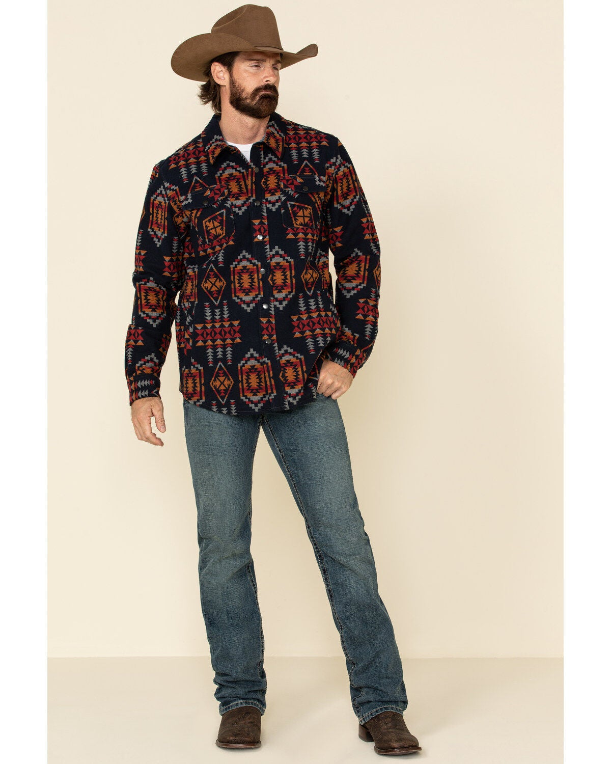 aztec print jacket mens