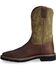 Image #3 - Justin Men's Stampede 11" Steel Toe Western Work Boots, Waxed Brn, hi-res