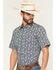 Image #2 - Gibson Trading Co Men's Scenic Route Floral Print Short Sleeve Button-Down Western Shirt, Navy, hi-res