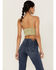 Fornia Women's Seamless Floral Bralette , Sage, hi-res