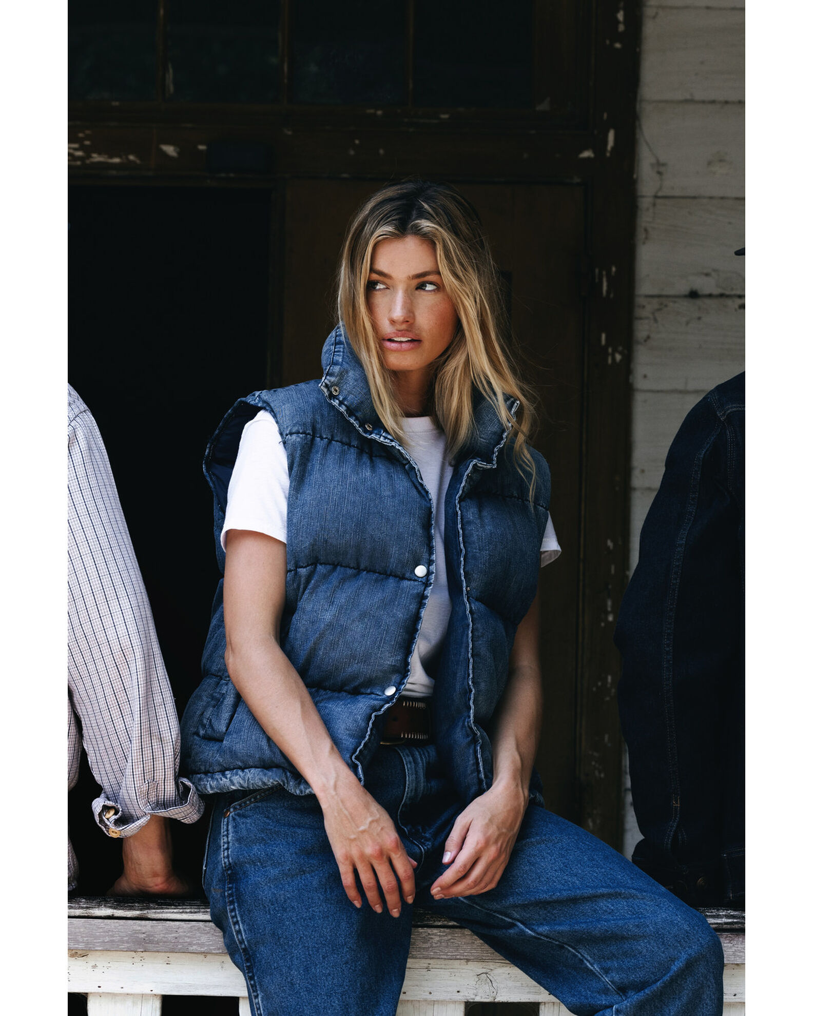 Denim new arrivals puffer vest