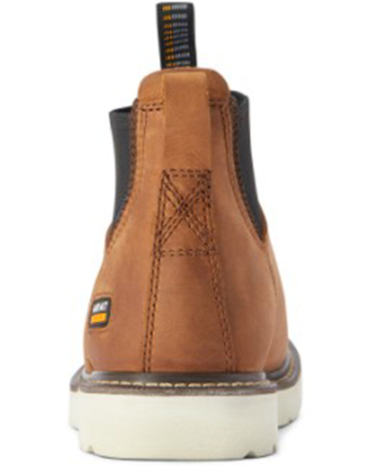 Image #3 - Ariat Women's Rebar Wedge Chelsea H20 Pull On Soft Work Boots - Round Toe, Brown, hi-res