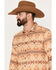 Pendleton Men's Beach Shack Print Long Sleeve Button Down Western Shirt, Tan, hi-res
