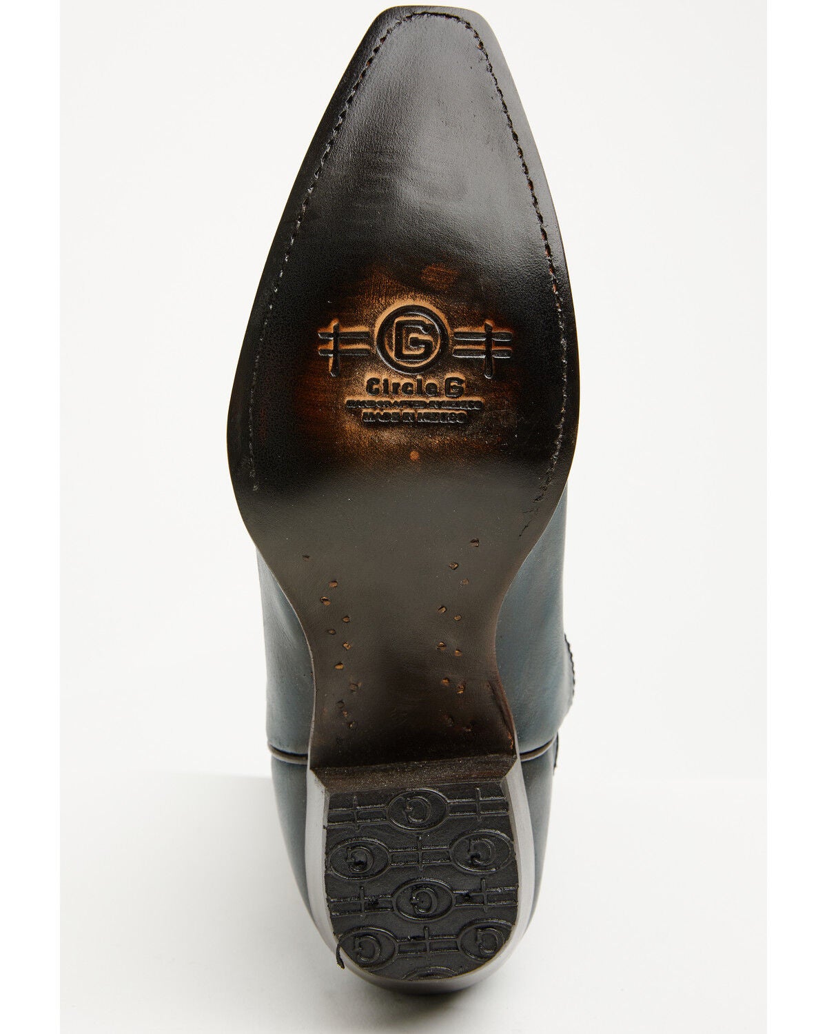 Image #7 - Circle G Women's Trian Western Boots - Snip Toe, Navy, hi-res