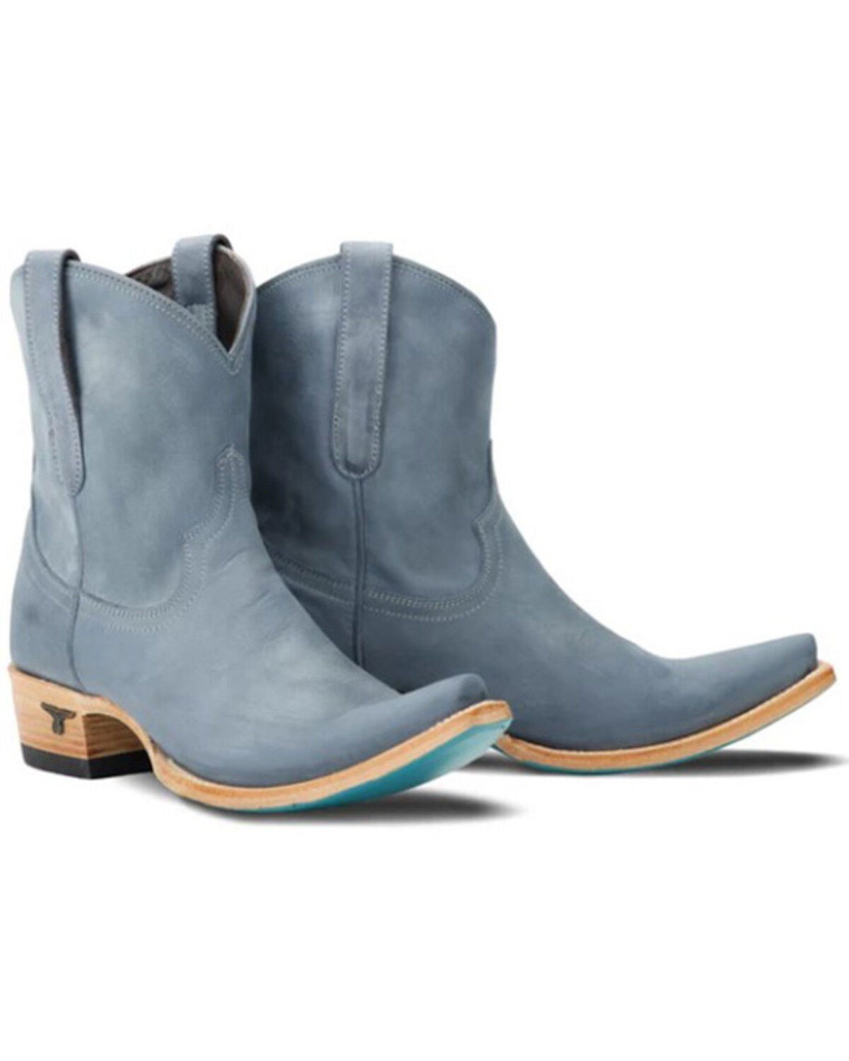 Lane Women's Emma Jane Western Booties - Snip Toe, Blue, hi-res
