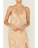 Image #2 - Wild Moss Women's Satin Printed Keyhole Slip Midi Dress, Orange, hi-res