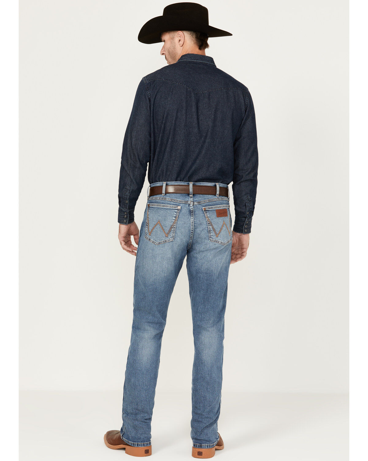 Product Name:  Wrangler Retro Men's Beauford Light Wash Slim Bootcut Stretch Denim Jeans - Tall