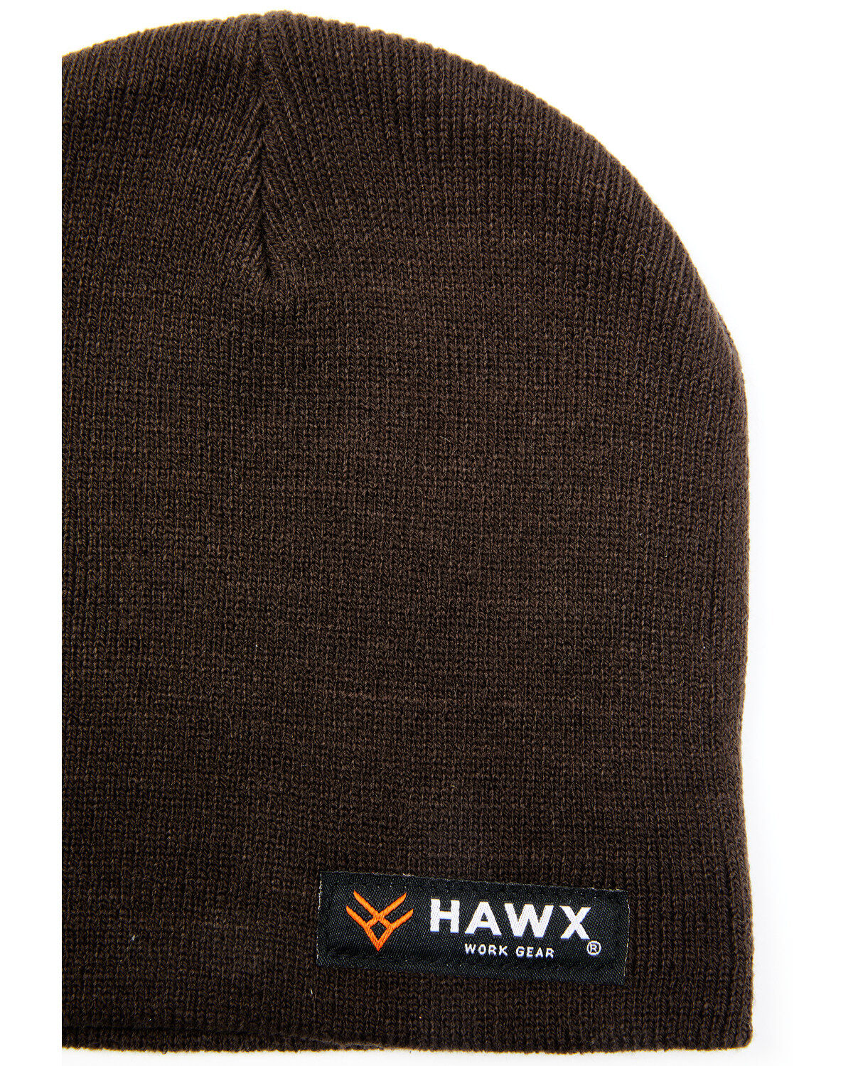 Image #2 - Hawx Men's Brown Acrylic Work Skull Cap, Brown, hi-res