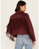 Image #4 - Shyanne Women's Faux Suede Fringe Jacket, Maroon, hi-res