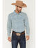Image #1 - Cody James Men's Marley Tonal Southwestern Long Sleeve Snap Denim Western Shirt, Blue, hi-res