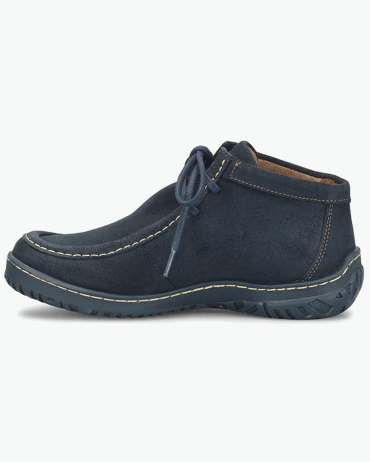 Image #3 - Born Women's Basin Suede Chukka Booties - Moc Toe, Navy, hi-res