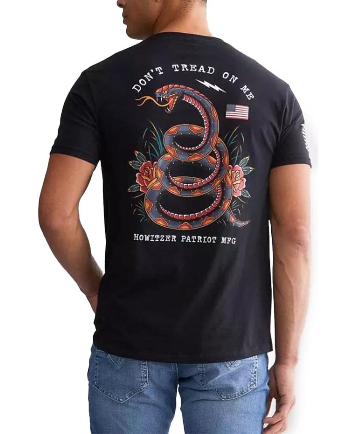 Image #1 - Howitzer Men's Tattoo Tread Short Sleeve Graphic T-Shirt, Black, hi-res