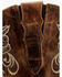 Image #8 - Shyanne Women's Lasy Floral Embroidered Western Boots - Broad Square Toe, Brown, hi-res