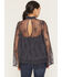 Image #4 - By Together Women's Mock Neck Lace Long Sleeve Top, Navy, hi-res