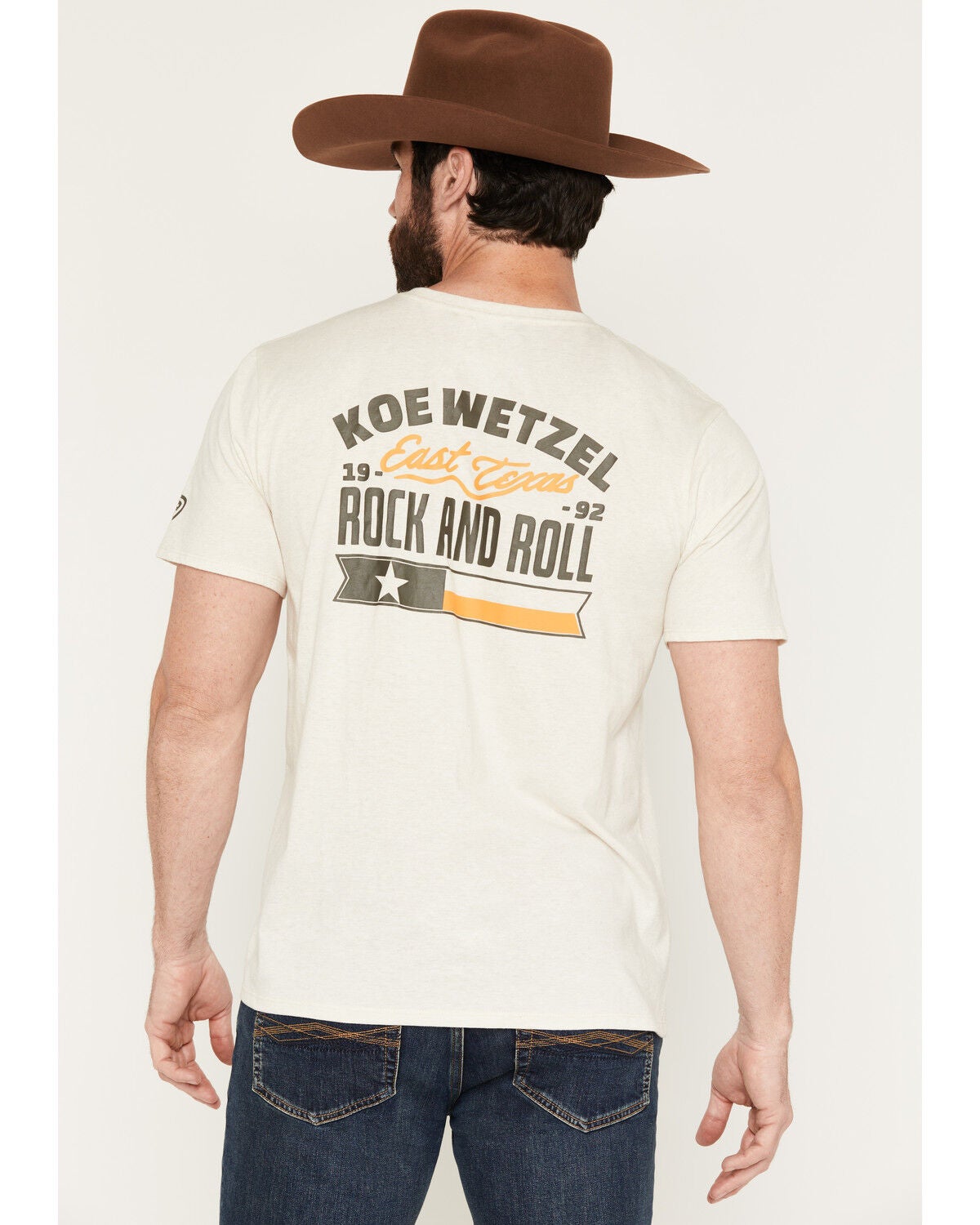 Rock & Roll Denim X Koe Wetzel Men's East Texas Short Sleeve Graphic T-Shirt, Natural, hi-res