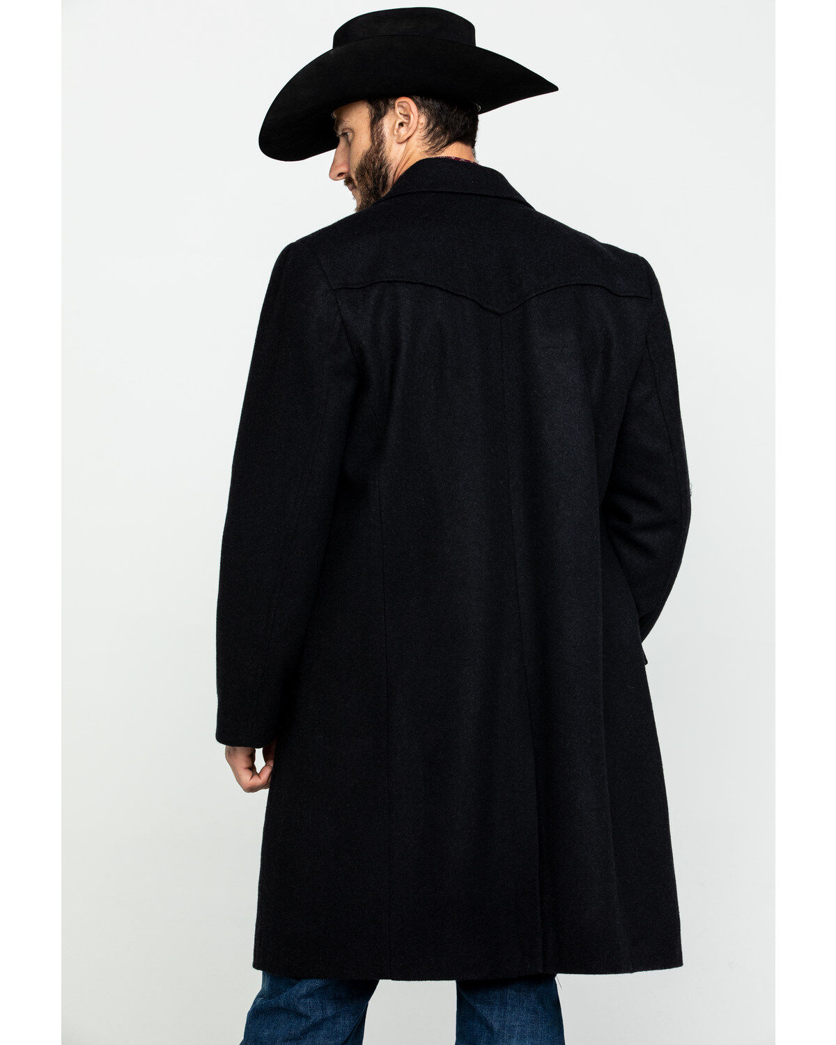 非売品 Cripple Creek Barn Boot | Overcoat Melton Wool Black Men's ジャケット・アウター