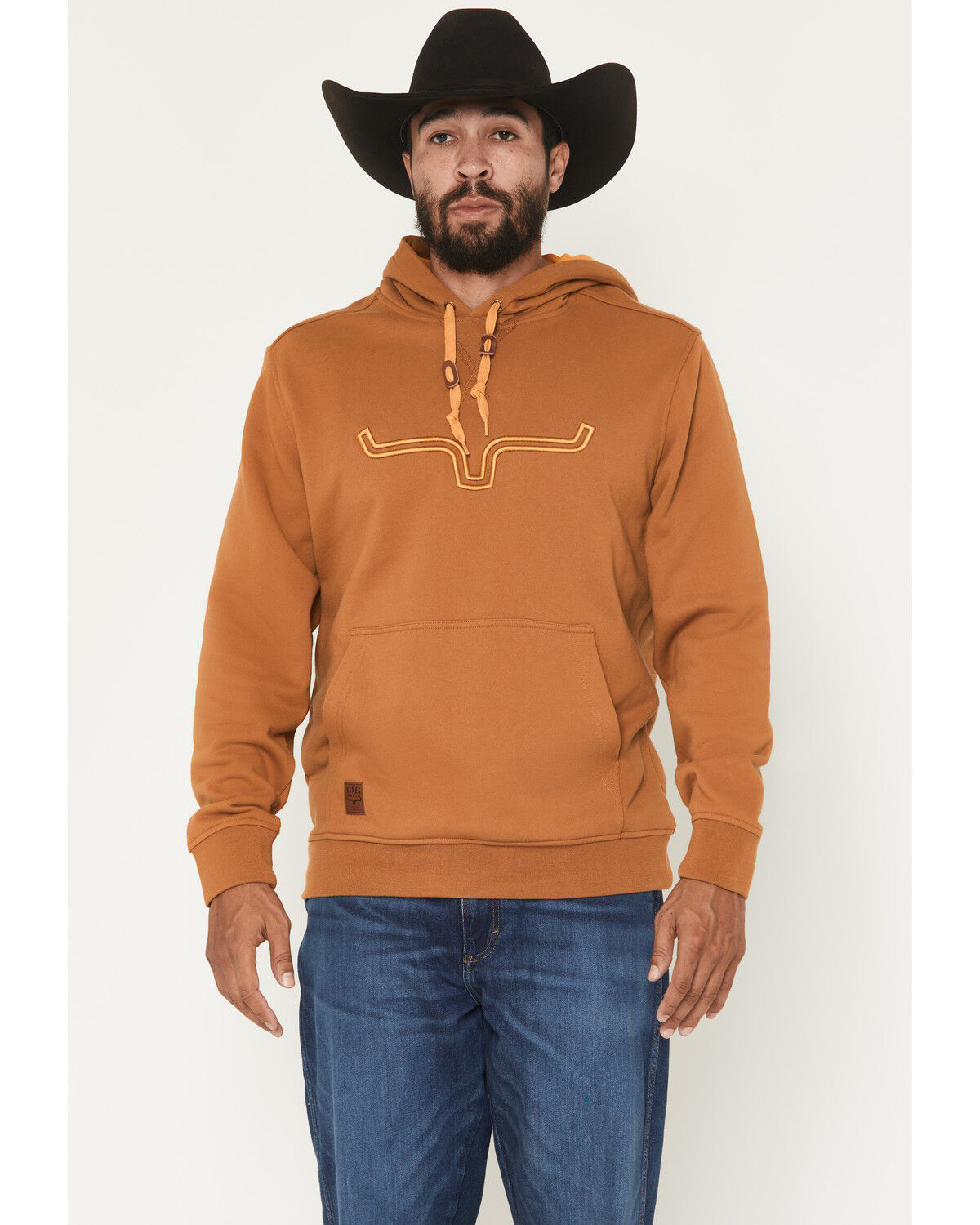 Image #1 - Kimes Ranch Men's Fast Talker Logo Hooded Sweatshirt, Brown, hi-res