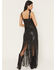 Image #4 - Idyllwind Women's Payson Faux Leather Fringe Midi Skirt, Black, hi-res