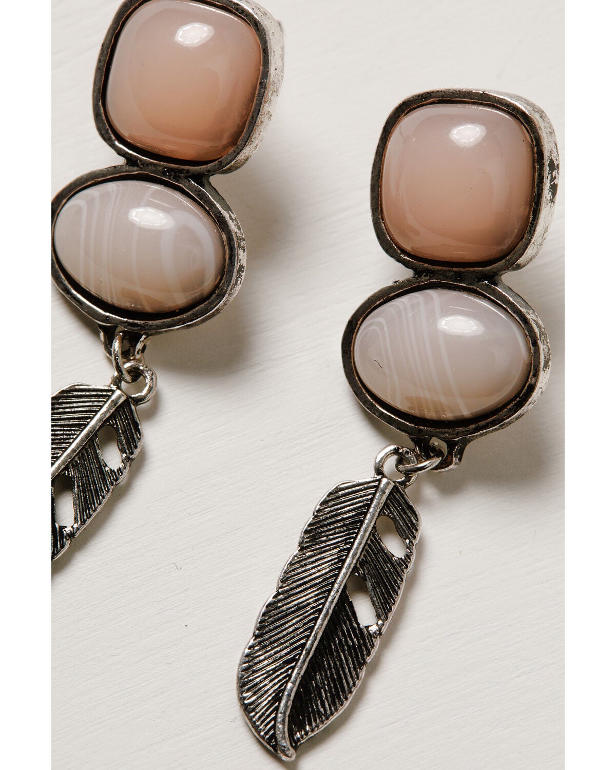 Image #2 - Shyanne Women's Feather Earrings, Silver, hi-res