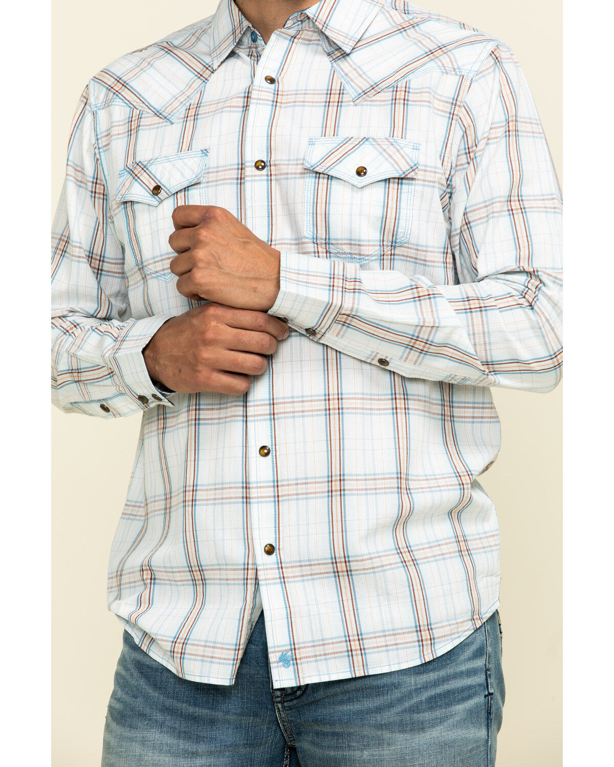 Image #4 - Moonshine Spirit Men's Bloomfield Large Plaid Long Sleeve Western Shirt , , hi-res