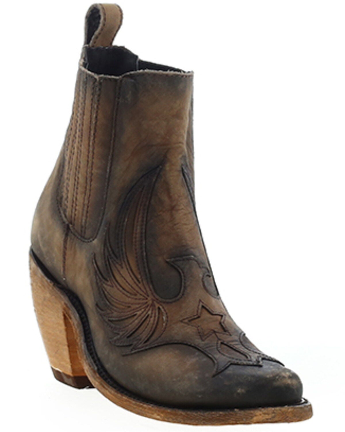 Liberty Black Women's Sophia Western Booties - Round Toe, Tan, hi-res