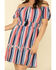 Image #5 - Rock & Roll Denim Women's Stripe Off The Shoulder Mini Dress, Red/white/blue, hi-res