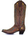 Image #3 - Corral Women's Butterfly Inlay Western Boots - Snip Toe, Brown, hi-res