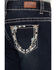 Shyanne Girls' Southwestern Floral Border Pocket Stretch Bootcut Jeans, Blue, hi-res
