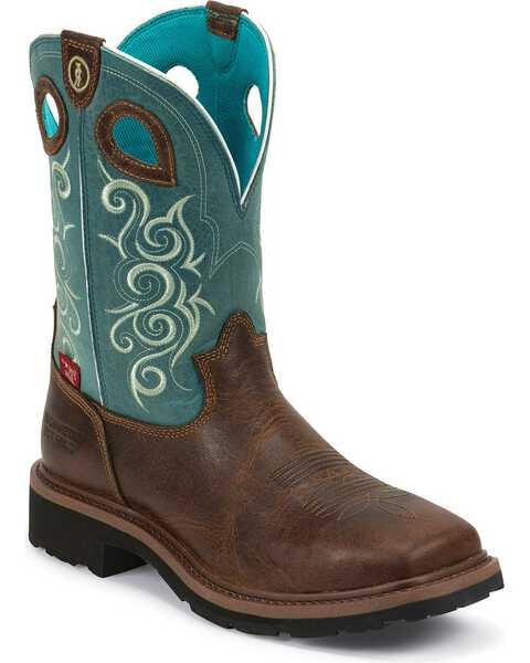 Tony Lama Women's Gladewater 3R Work Boots - Composite Toe, Brown, hi-res