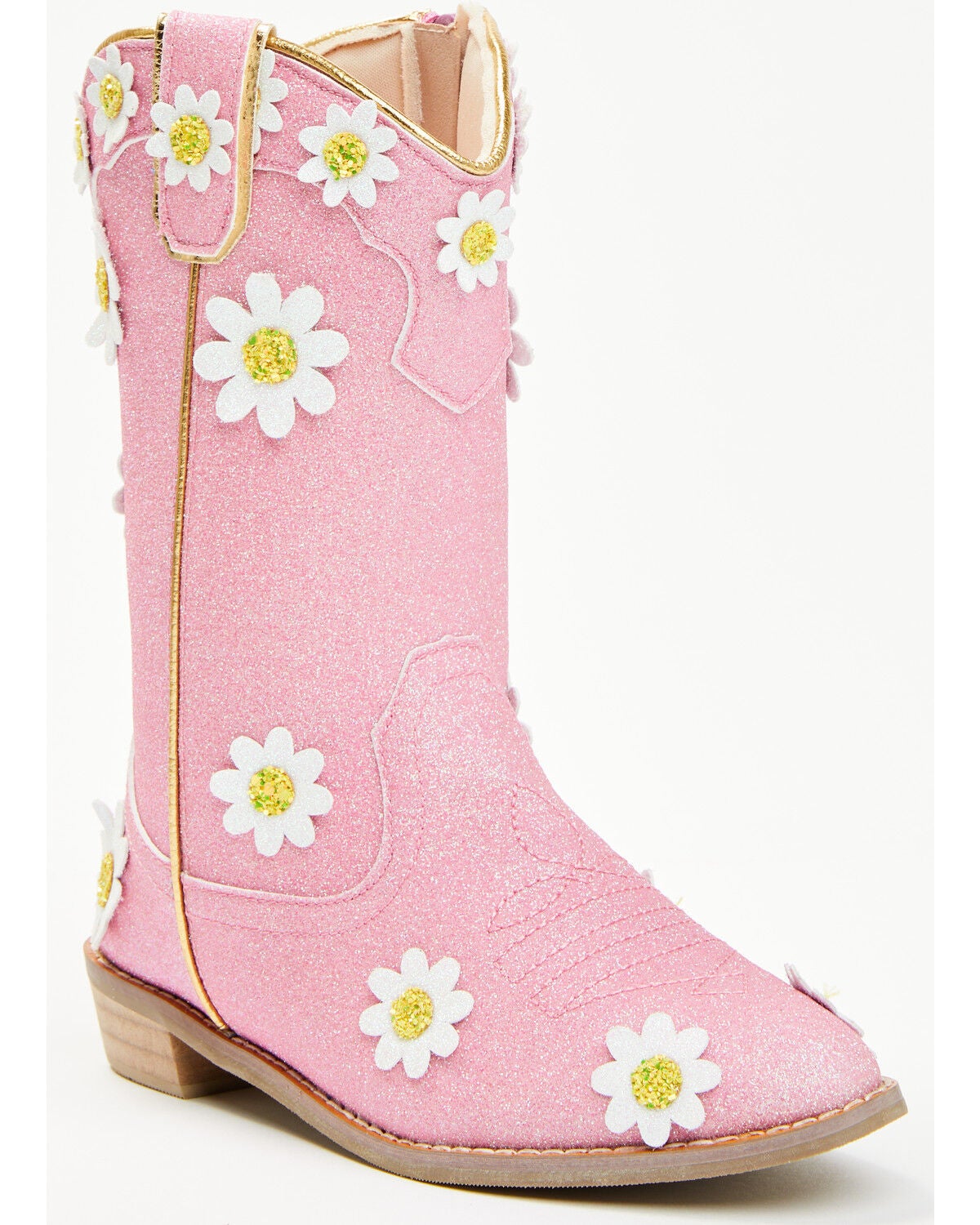 Wild + Rae Toddler Girls' Oopsie Daisies Western Boots - Round Toe, Pink, hi-res