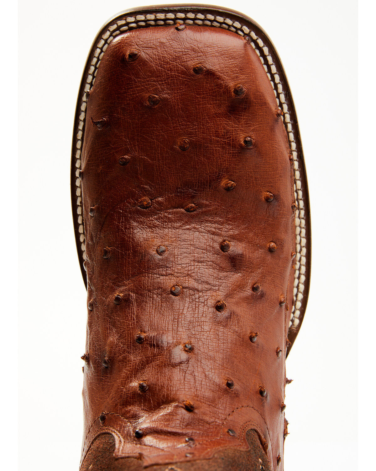 Image #6 - Cody James Men's Brandy Genuine Ostrich Exotic Western Boots - Broad Square Toe, Red, hi-res