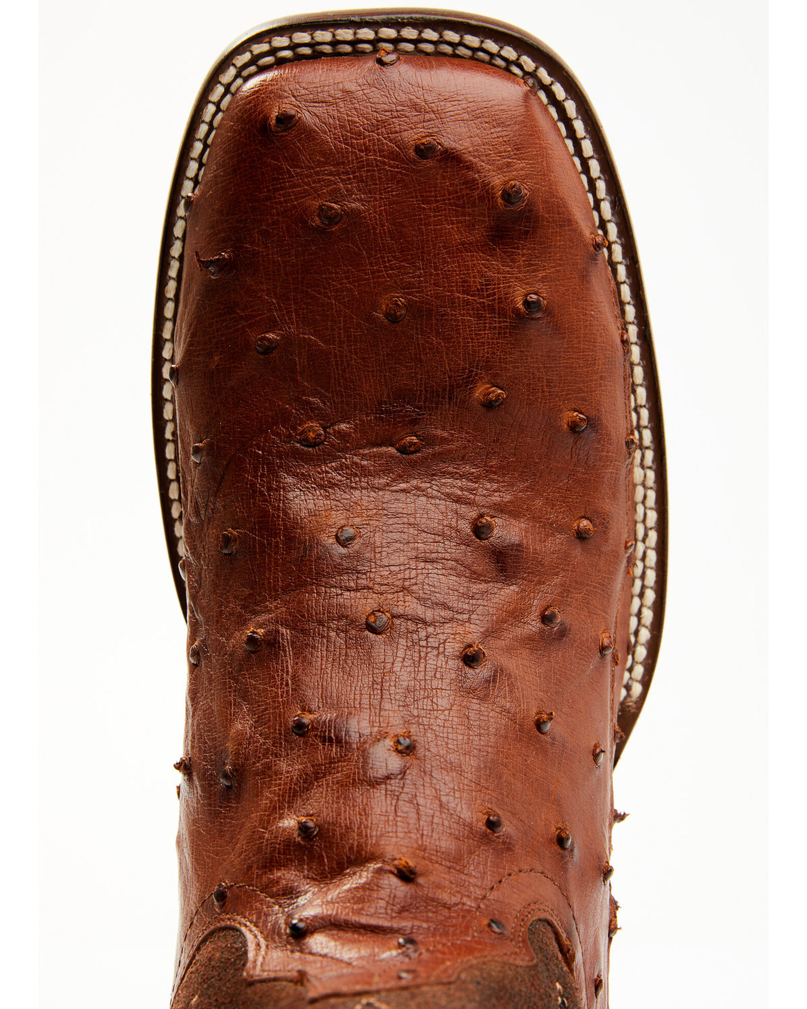Image #6 - Cody James Men's Brandy Genuine Ostrich Exotic Western Boots - Broad Square Toe, Red, hi-res