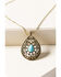Image #2 - Shyanne Women's Gilded Gold Teardrop Filagree Pendant Necklace, Gold, hi-res