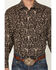 Image #3 - Wrangler Retro Men's Western Floral Print Long Sleeve Snap Western Shirt, Brown, hi-res