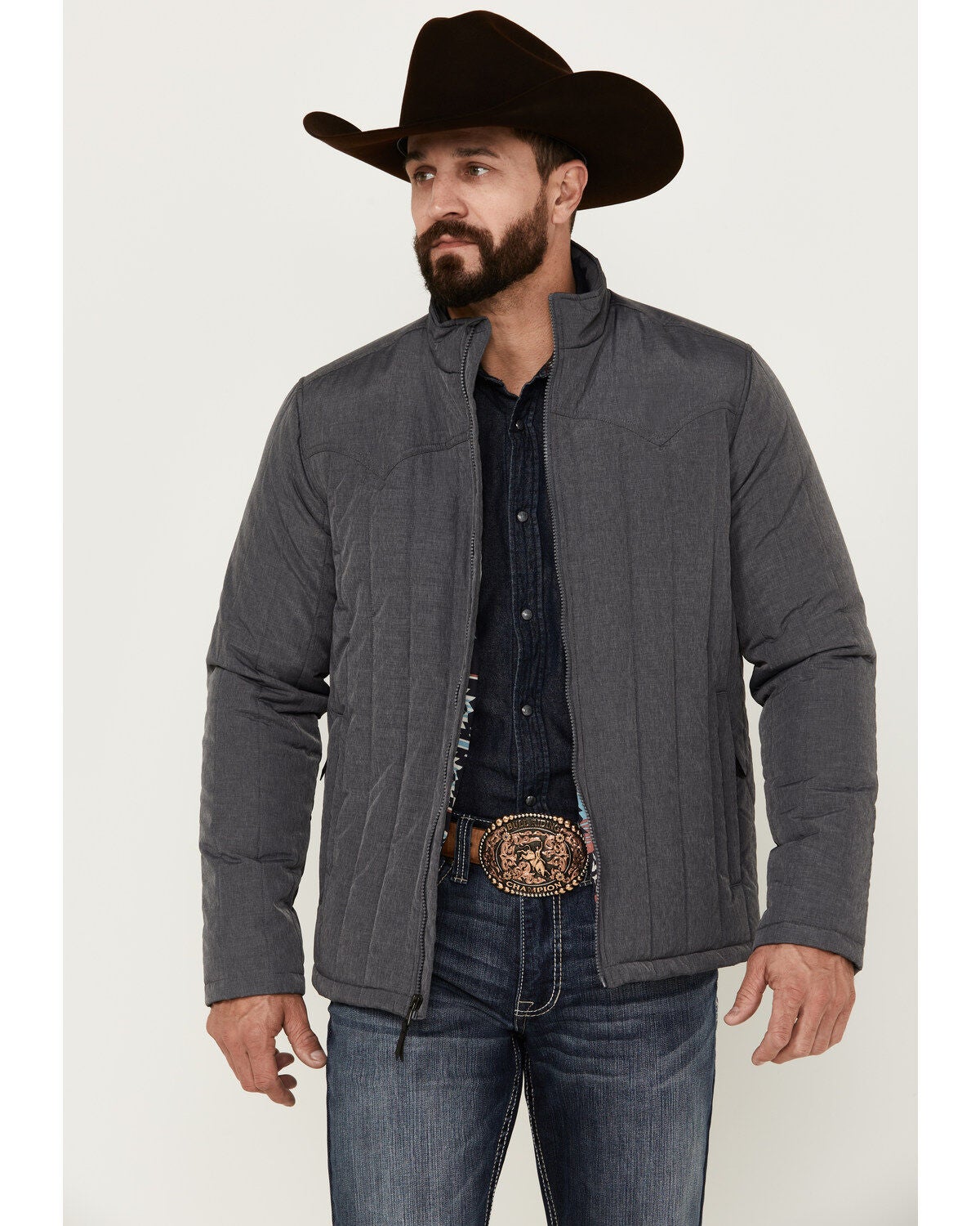 Cody James Men's After Party Lightweight Quilted Puffer Jacket, Charcoal, hi-res