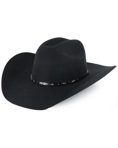 Image #1 - Cody James® Men's Drifter 3X Rider Crown Wool Hat, Black, hi-res