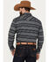 Image #4 - Rough Stock by Panhandle Men's Southwestern Stretch Long Sleeve Western Pearl Snap Shirt, Black, hi-res
