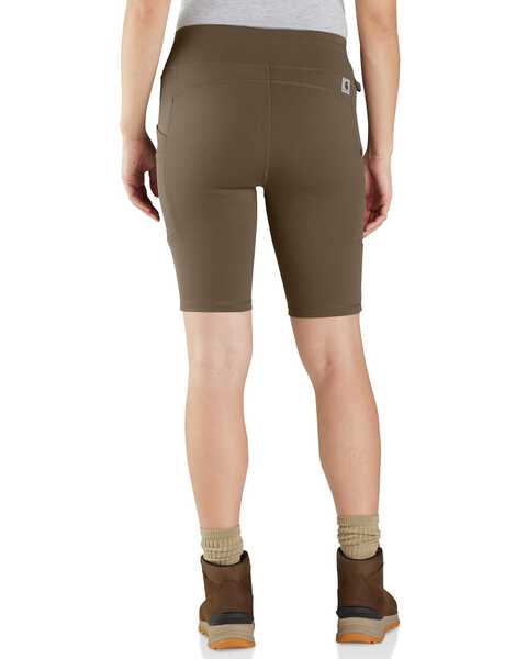 Image #2 - Carhartt Women's Force Fitted Lightweight Utility Work Shorts - Plus, Brown, hi-res