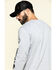 Carhartt Men's Loose Fit Heavyweight Long Sleeve Logo Graphic Work T-Shirt, Hthr Grey, hi-res