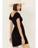 Image #4 - Bila77 Women's Knit Frances Short Sleeve Mini Dress, Black, hi-res