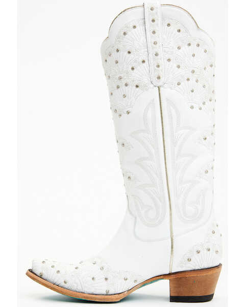 Image #3 - Boot Barn X Lane Women's Exclusive Calypso Leather Western Bridal Boots - Snip Toe, White, hi-res