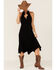 Scully Women's Ruffled Halter Dress, Black, hi-res