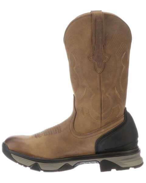 Image #3 - Lucchese Men's Performance Molded Western Work Boots - Soft Toe, Chestnut, hi-res