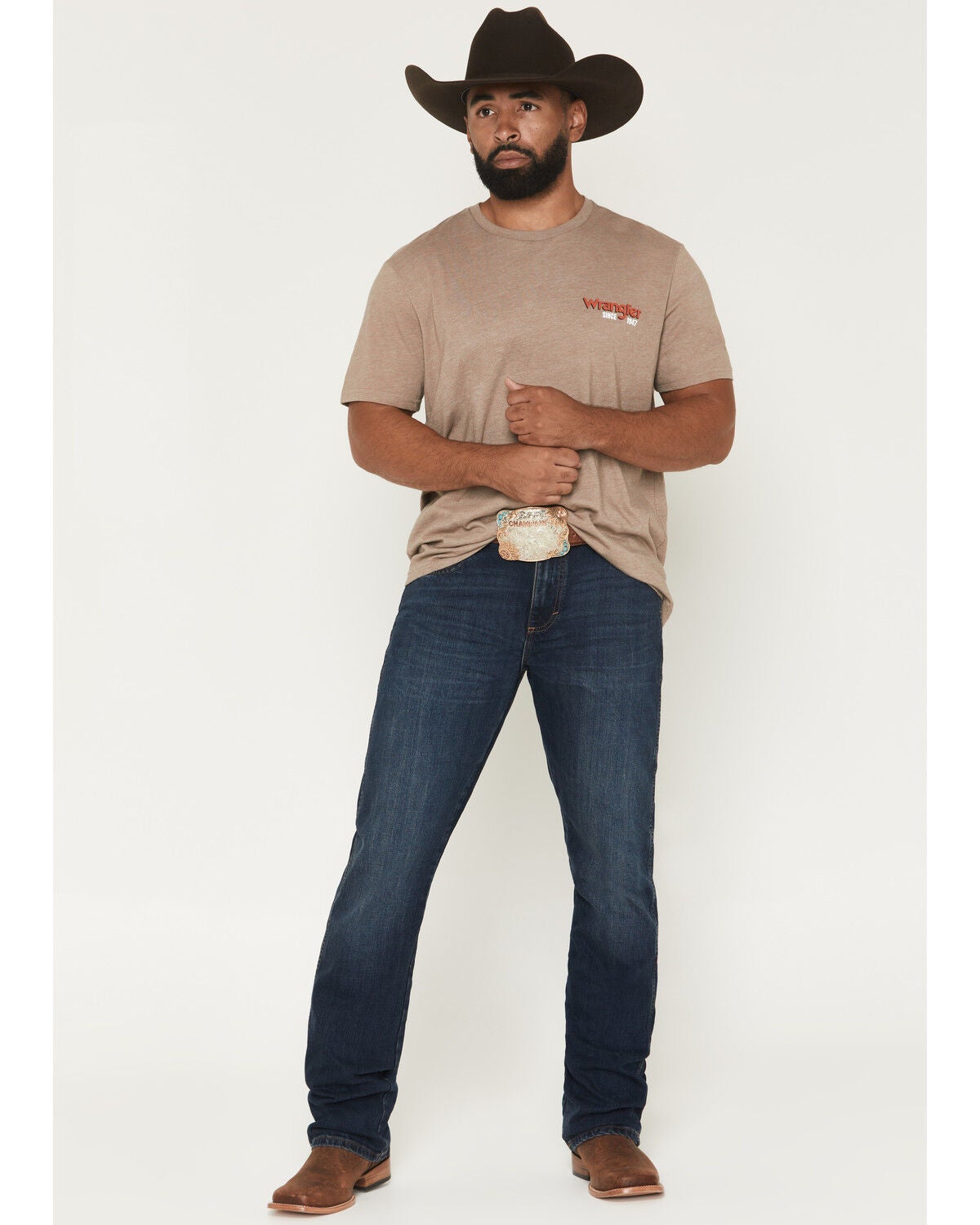 Wrangler Retro Men's 77MWZ Oakdale Slim Bootcut Stretch Denim Jeans, Black, hi-res