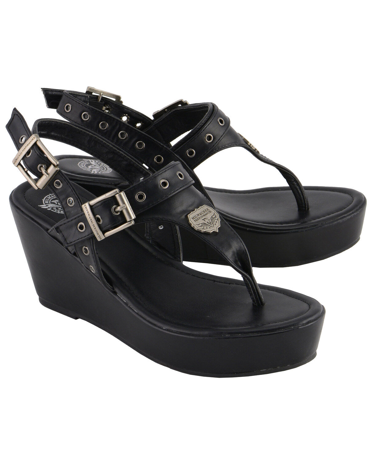 womens leather wedge sandals