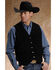Image #1 - Roper Men's Suede Vest, Black, hi-res