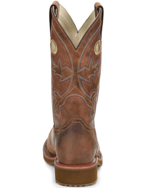 Image #4 - Double H Men's 11" Wide Square Composite Western Work Boots, Brown, hi-res