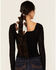Image #3 - Idyllwind Women's Maryanna Cow Print Scarf Hair Tie - 2 Pack, Black, hi-res