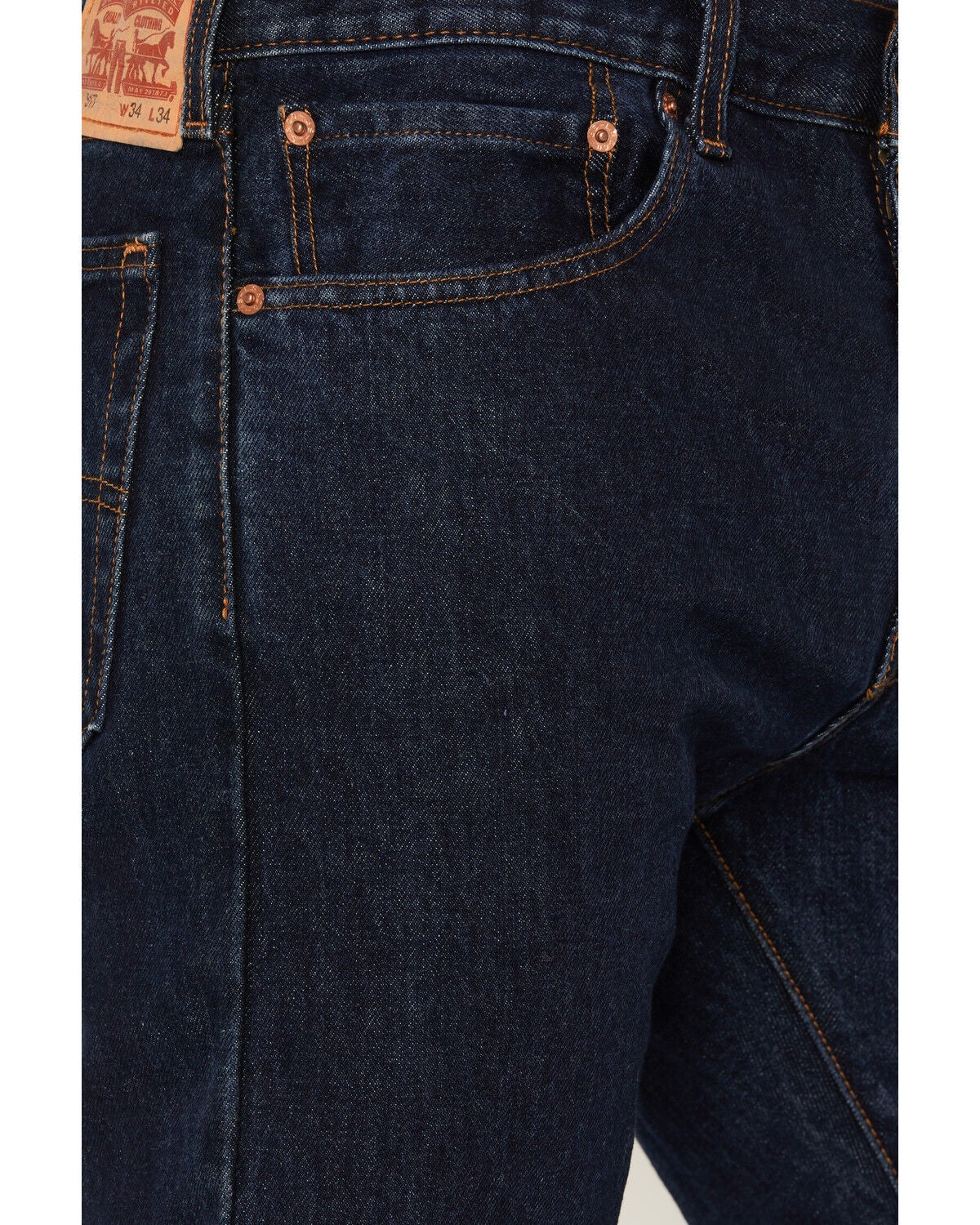 Image #2 - Levi's Men's 517 Heavyweight Rinsed Slim Bootcut Jeans, Rinsed, hi-res