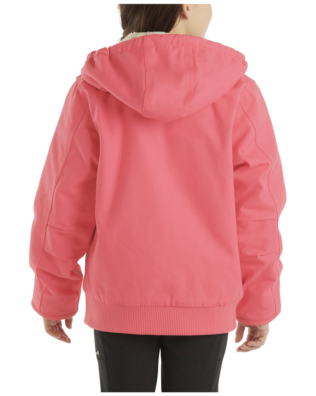 Image #2 - Carhartt Girls' Insulated Hooded Active Jacket, Light Pink, hi-res